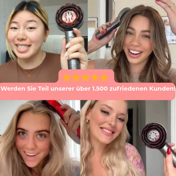 2-in-1 Elektrische Kopfhautmassage- und Haarölbürste